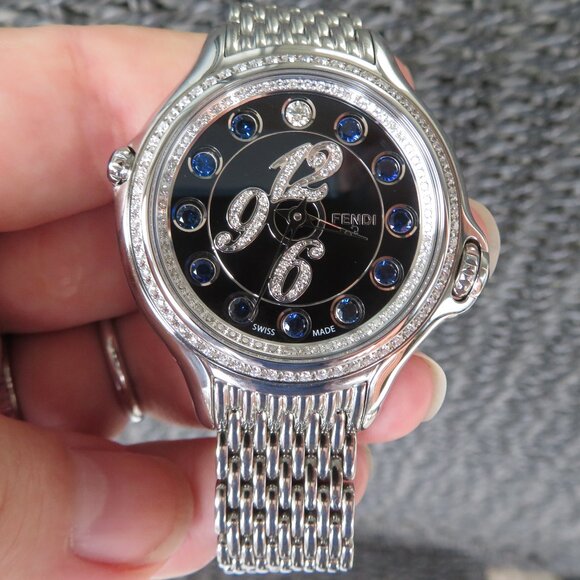 FENDI Stainless Steel Topaz DIAMOND Crazy Carats Double Diamond Bezel Watch main image 7